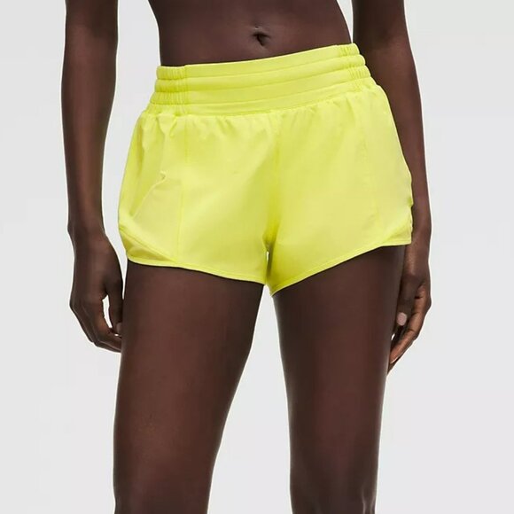 lululemon athletica Pants - Lululemon Hotty Hot Low-Rise Lined Short 2.5" Bright Yellow  Size 8